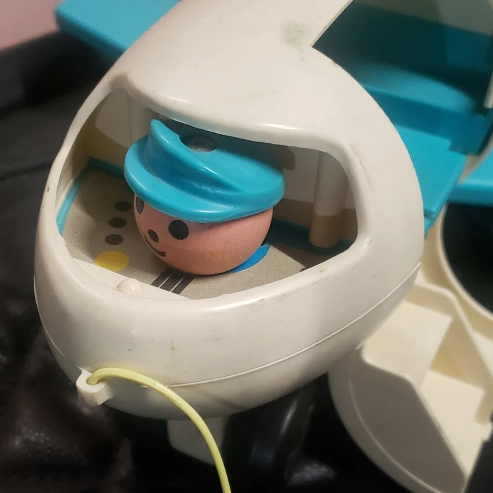 ✈️ Vintage 1970-72 Fisher-Price Little People Jet Airliner #462 + 2 Bonus (3PC.) - Picture 8 of 14